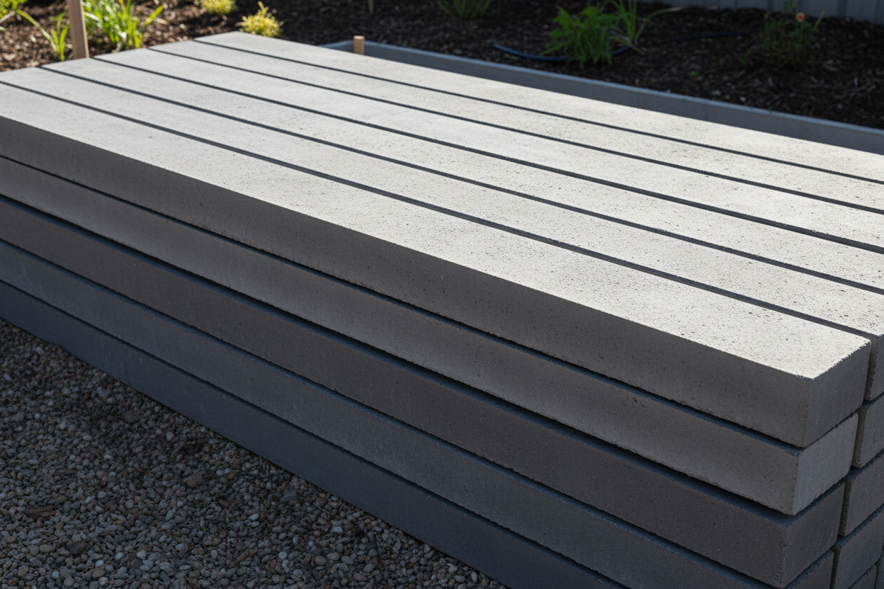Charcoal Heavy Duty Concrete Sleeper 2000 x 200 x 100mm