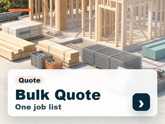 Trade quote small campaign advert for mixed material orders